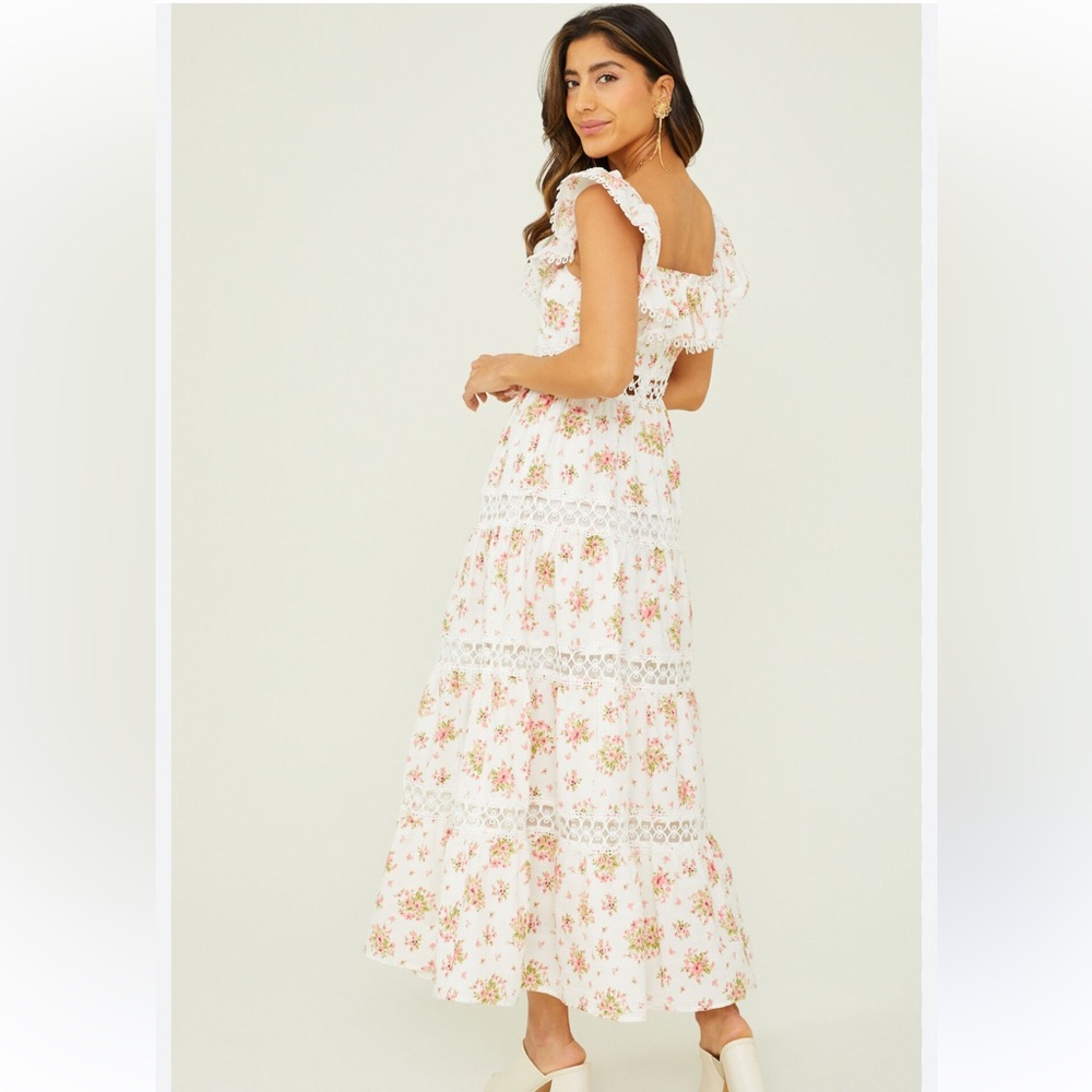 Altar'd State Graciela Floral Maxi Dress Size Large